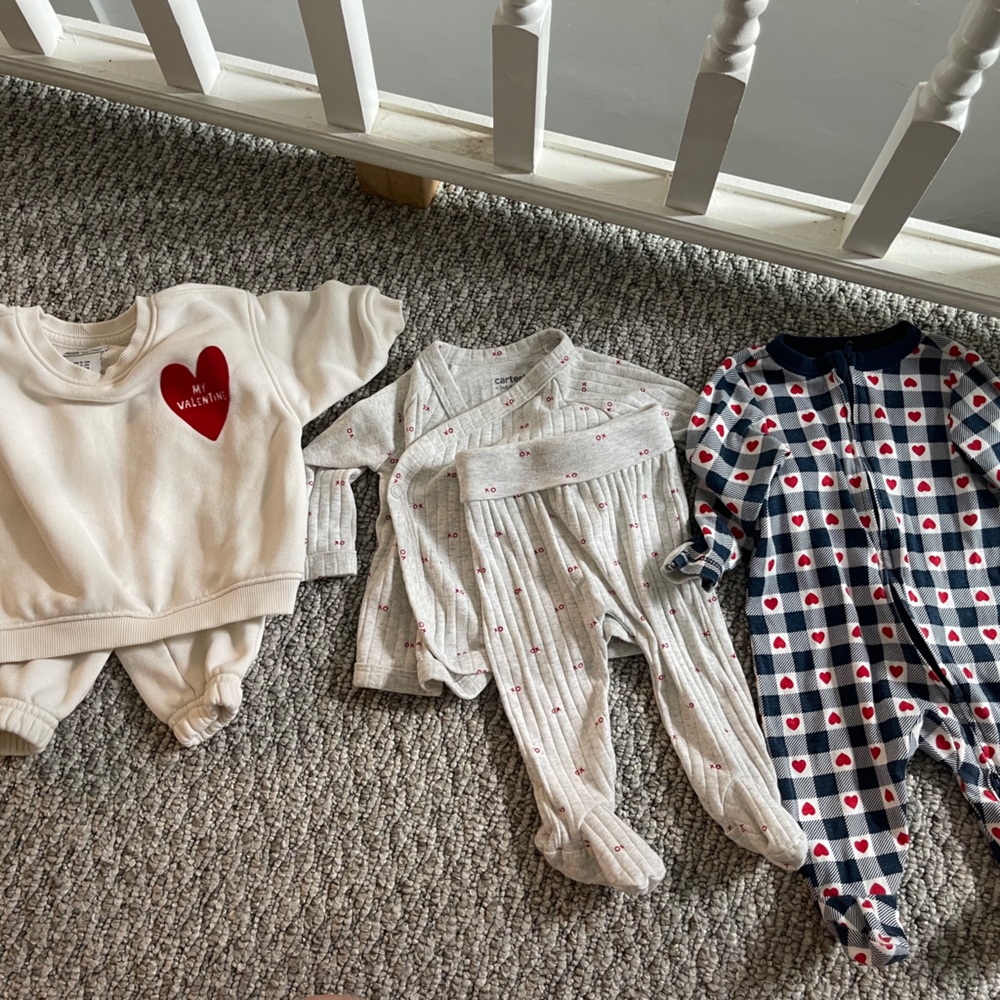 Valentines Day Outfits 0-3M